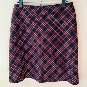 Vintage Tangents Plaid Skirt Womens 5 6 Black Red 90s Y2K Preppy Dark Academia